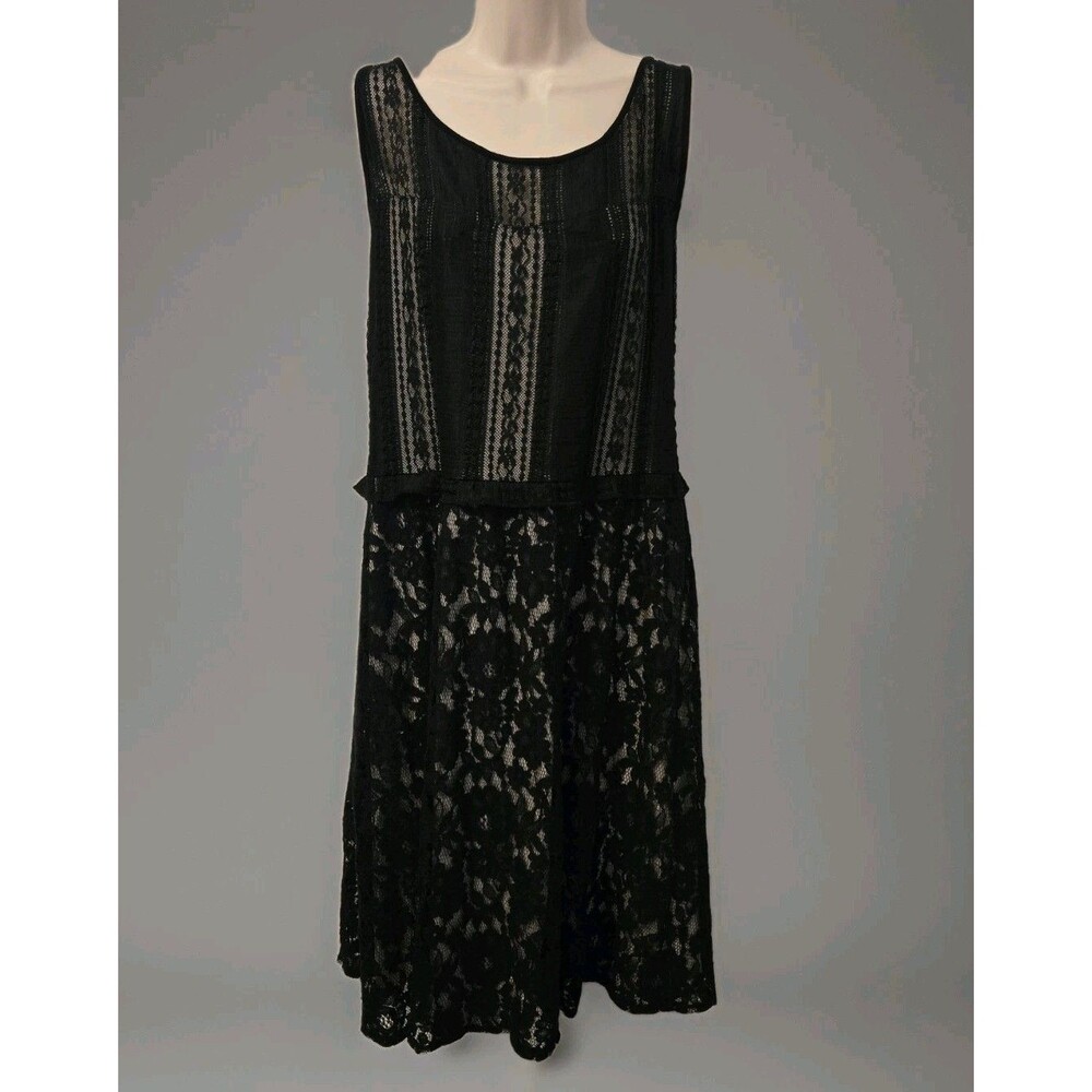 Lane Bryant Black Lace Midi Dress